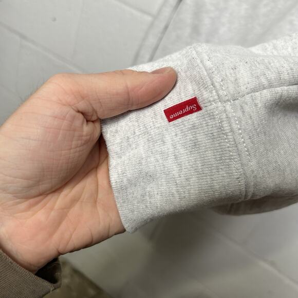Supreme Script Hooded Pullover “Ash Grey” SS23 - Picture 9 of 11
